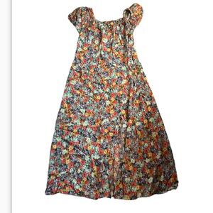H& M front slit floral NWT dress size medium